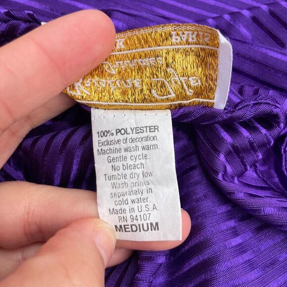 Vintage‎ Kristine Tyler Women’s M Sleep Tank Top Purple Flower Comfort Retro - Picture 7 of 7